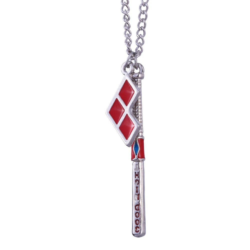 Heißer Film Halskette Harley Baseball Bat Halskette Zirkus Anhänger Film Fan Geschenke Cosplay Requisiten Männer Frauen Schmuck Zubehör – Detail 7