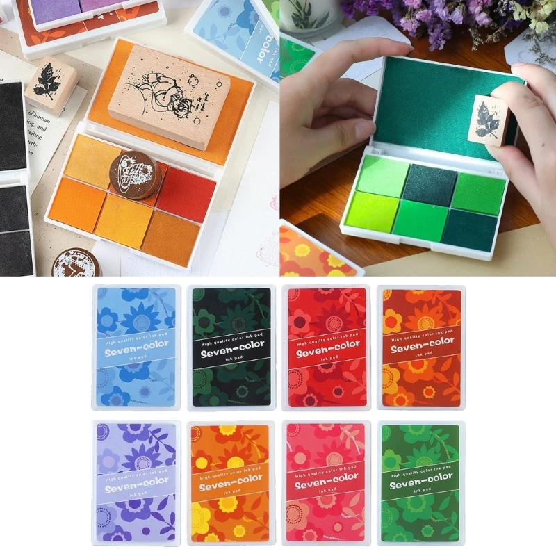  Green Ink Pad Finger Washable Kids Stamp Ink Pad for Rubber  Stamps Paper Scrapbooking : Arts, Crafts & Sewing