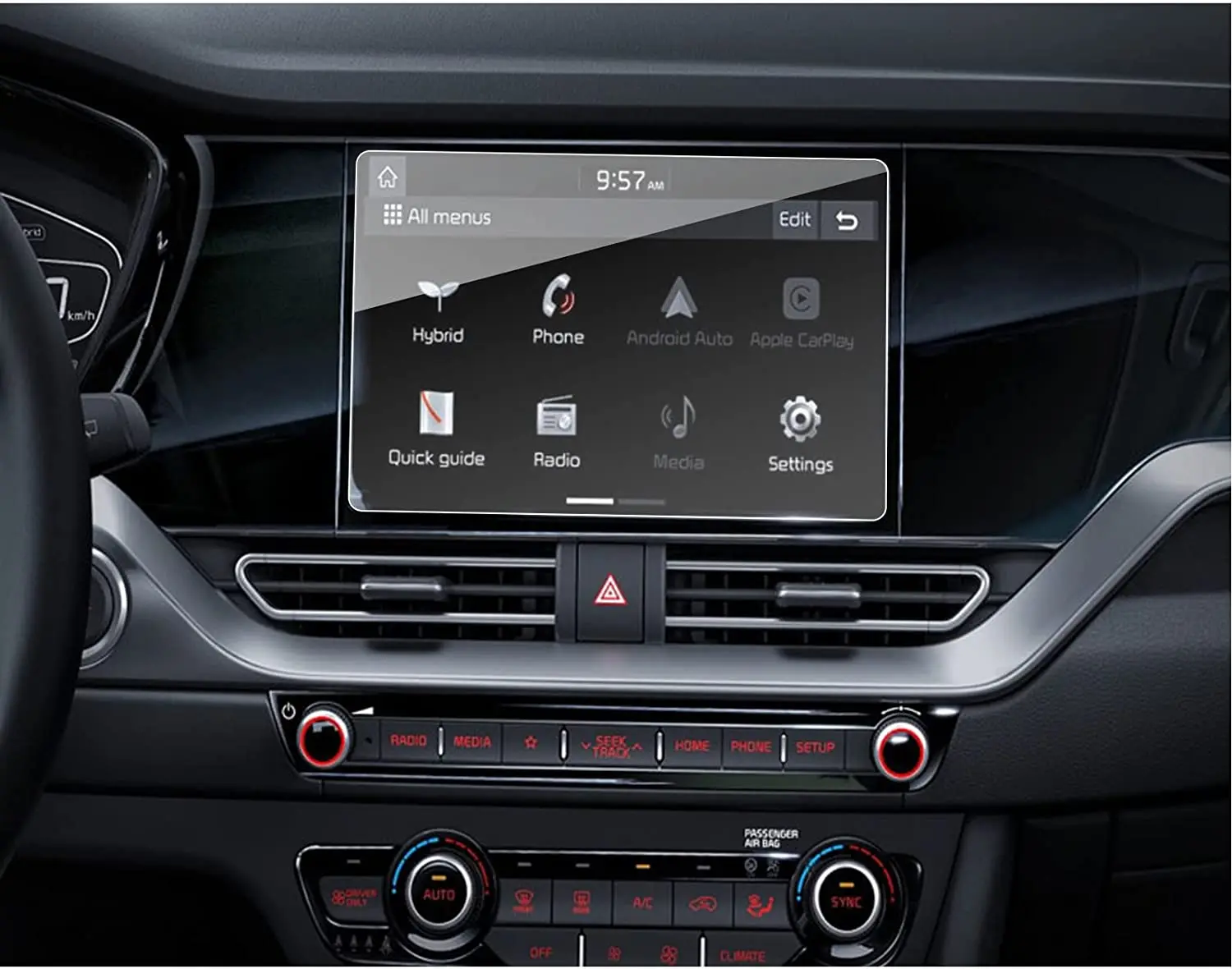 Закаленное защитное стекло для навигации 8 дюймов для 2020 2021 2022 KIA NIRO Hybrid/ NIRO PHEV 8 дюймов Защитная пленка для сенсорного экрана