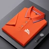 Solid Color Polo Shirt Men's Business Polo Collar Half Sleeved Top Summer Casual Short Sleeved T-shirt for Men An 3