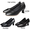 6.0cm Comfort Genuine cow Leather Breathable Work Shoes For Flight Female Stewardess Air Crew Waiter Attendant  Trainmaner 6