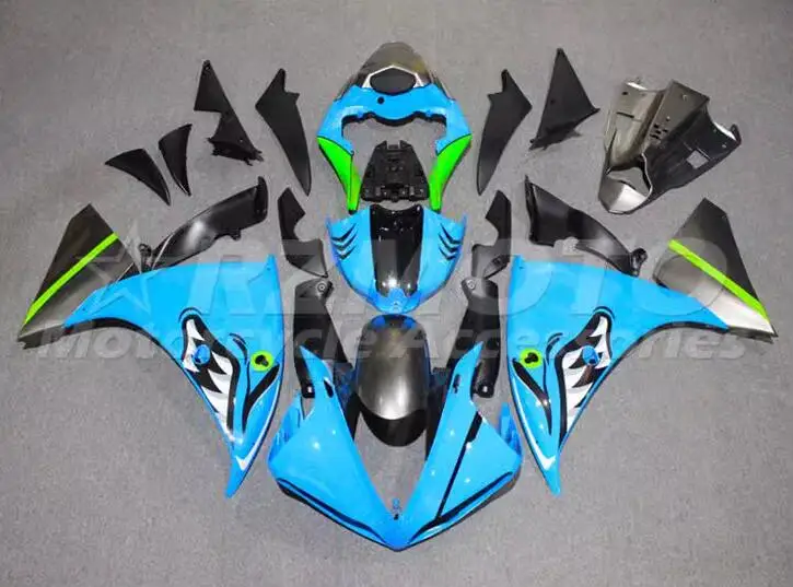 

Новый комплект обтекателей для мотоцикла ABS, подходит для YAMAHA R1 2009 2010 2011 09 10 11, кузов небесно-голубого цвета на заказ