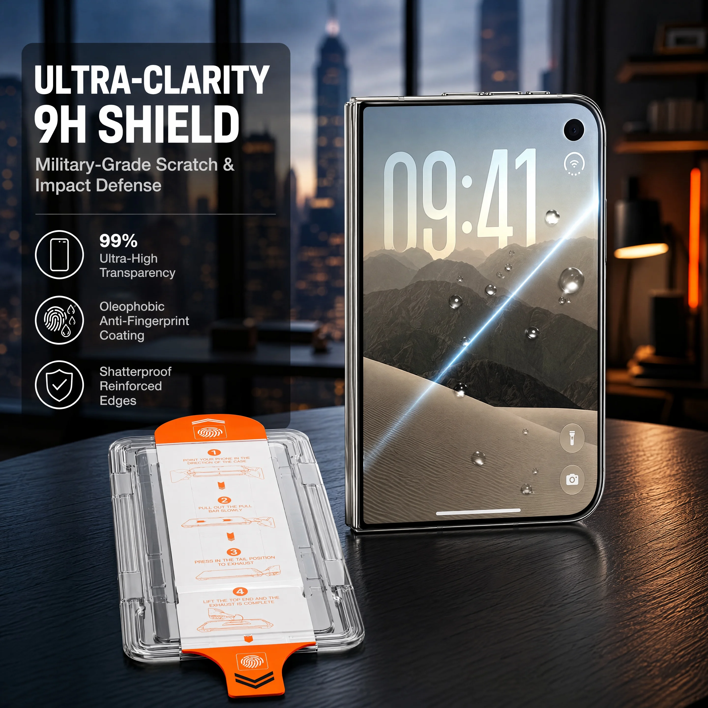 Premium Tempered Glass Screen Protector with Auto Dust Removal & Bubble-Free Installation