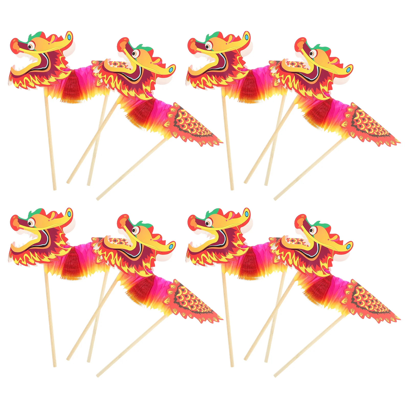 

Chinese Style New Year Dragon Garland Handheld Holding Paper Lanterns Spring Festival Decoration