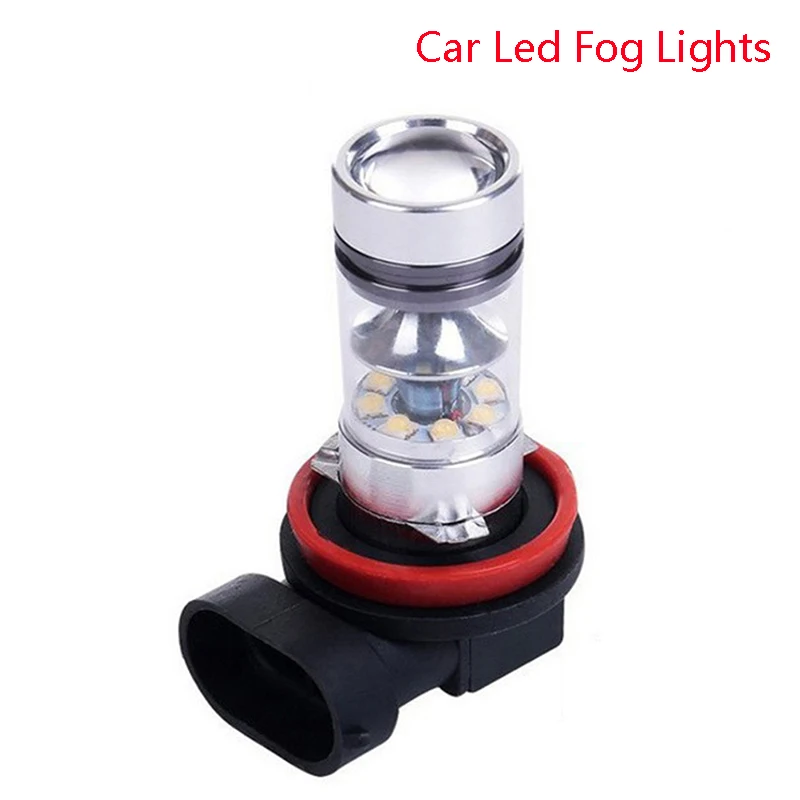 

1 Pc H11 Fog Lights Bulb 1100LM 6000K White Light Car Driving Running Lamp Leds Light DC 12V-28