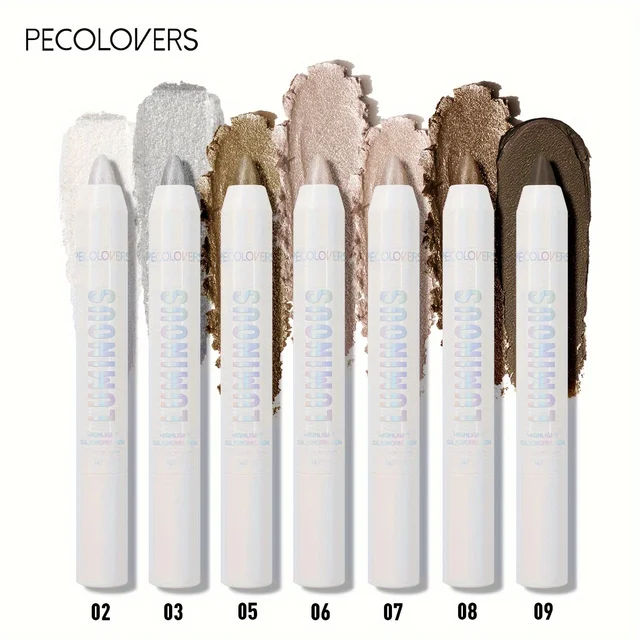 1PC Waterproof Eyeshadow Sticks Long Lasting High Pigmented Shimmer Glitter And Matte Neutral Brown Eyeshadow Pencil Crayon 2