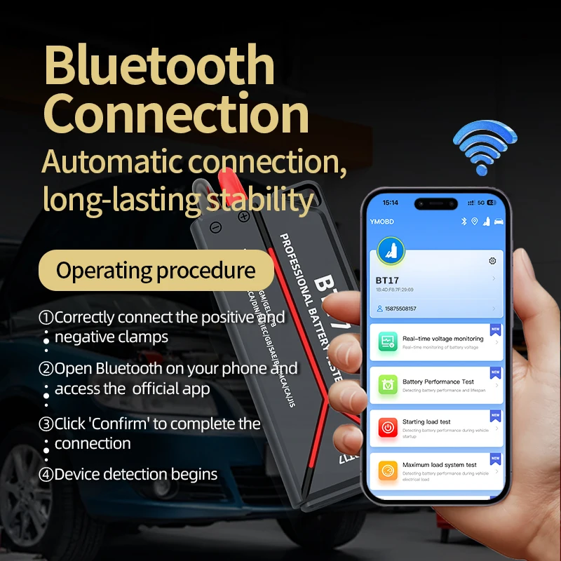 Battery Tester Inspection Tools Car Diagnostic Tool Automotive Novelties Auto Accessories Maintenance Automobiles Parts - 4