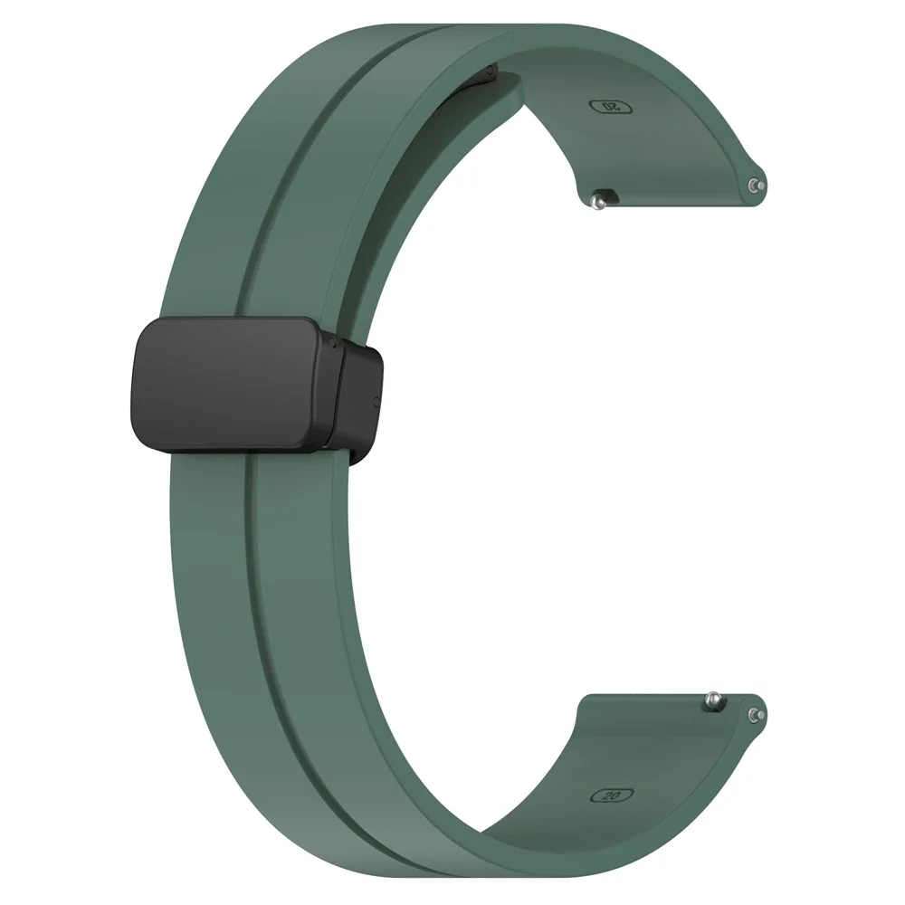 Silicone Magnetic Buckle Smartwatch Strap - Adjustable 20mm/22mm Band for Enhanced Comfort and Style