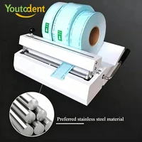 Machine de scellage dentaire pour sachets de stérilisation, machine d'emballage de stérilisation dentaire, scelleuse manuelle médicale à température réglable 4
