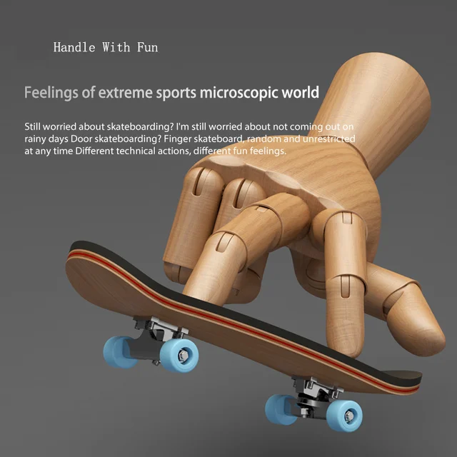 Novelty Finger SkateBoard Wooden High Quality Fingerboard Professional Stents Finger Skate Set Fidget Toys Kids Christmas Gift 2