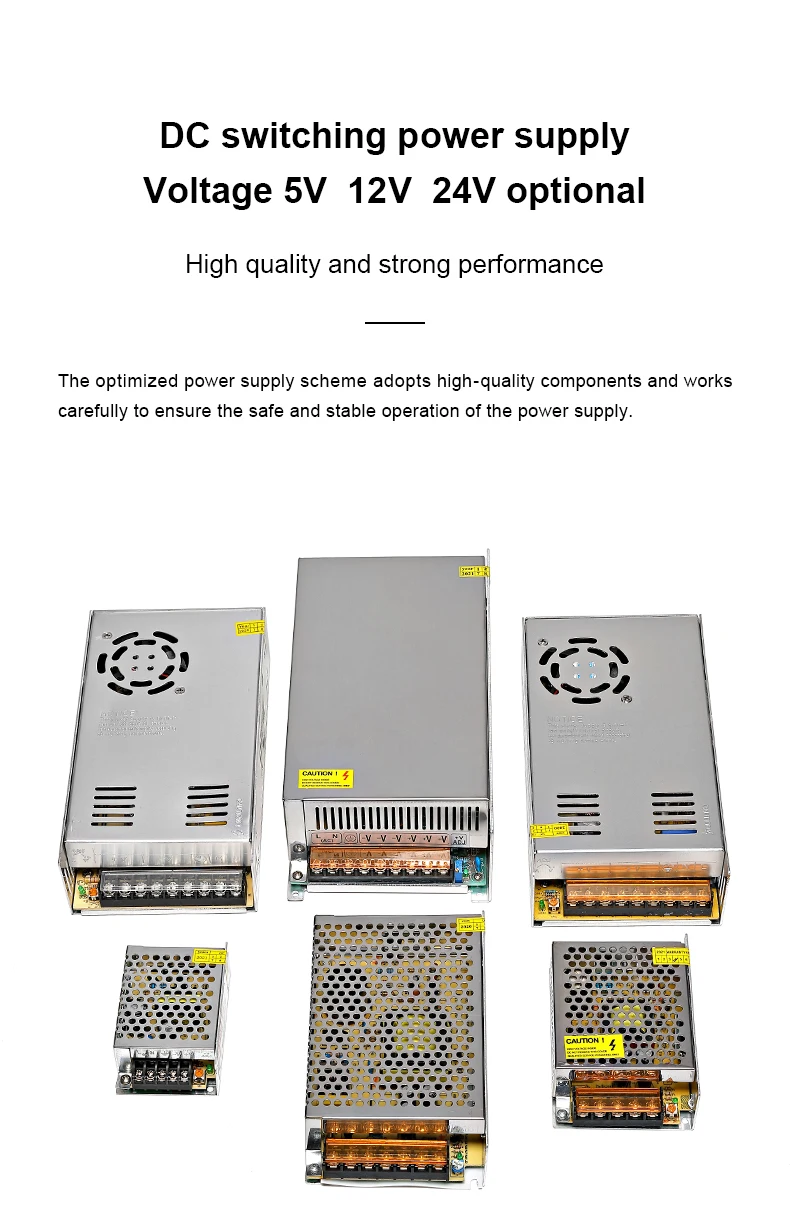 Description Picture 5 of item110V/220V AC Single Output Switching Power Supply 100W DC 5V 20A Aluminum Case Driven Voltage Converter Transformer DC Adapter