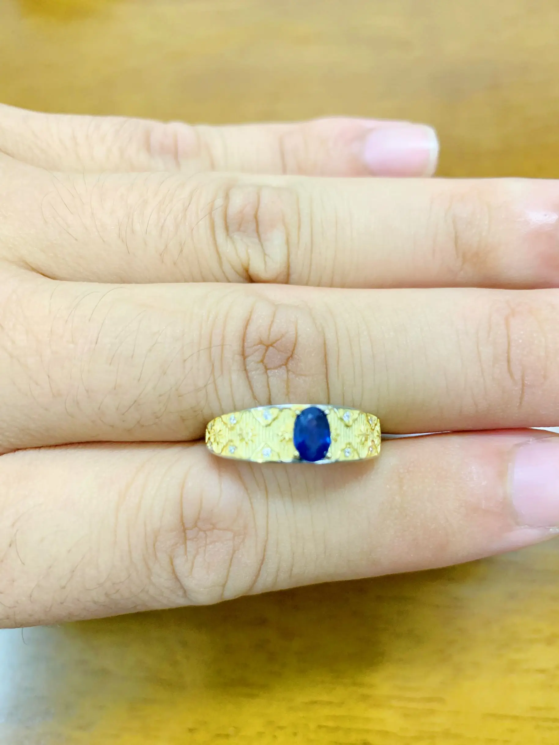 

Sapphire Fine Jewelry Woman Sapphire Ring With Natural Sapphire Gemstone 4*6mm Woman Sapphire Stone Lady Sapphire Ring Jewelry