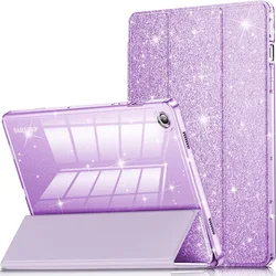 Glittering Sparkly Tablet Case with Pencil Holder and Stand - Tab A9 Plus 11inch (PURPLE)
