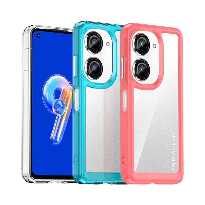 Per Asus Zenfone 9 Custodia Asus Zenfone 9 Cover Antiurto Candy Silicone Soft Tpu Back Pc Cover Protettiva Asus Zenfone 9