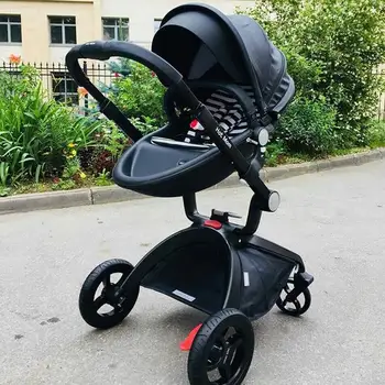 Hot Mom F22 baby stroller 3in1 ,adjustable seat,aluminum frame,solid rubber tires,rain cover,mosquito net,large storage basket 5