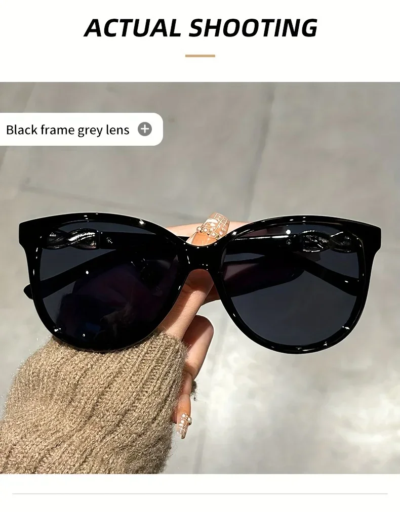 Damenmode-Sonnenbrille mit großem Rahmen für den Außenbereich, personalisierte Katzenaugen-Sonnenbrille für Damen, Retro-Schmetterlings-Sonnenbrille – Detail 9