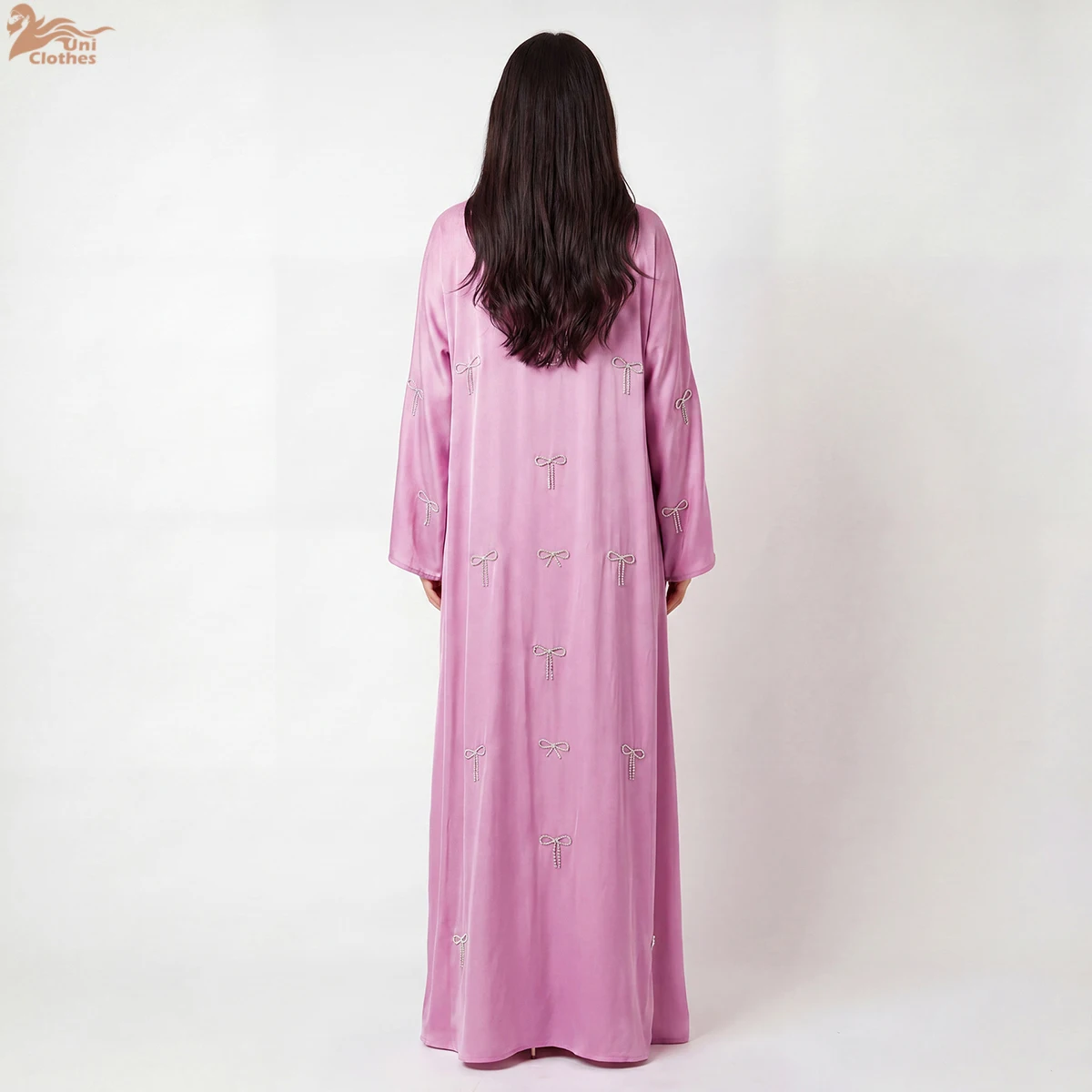 Zahraa 2026 Eid New Abaya Dubai Luxury Women Abaya Nida Diamond Bow 2PC Abaya Set Elegant Modest Abaya Women Muslim Dress 2