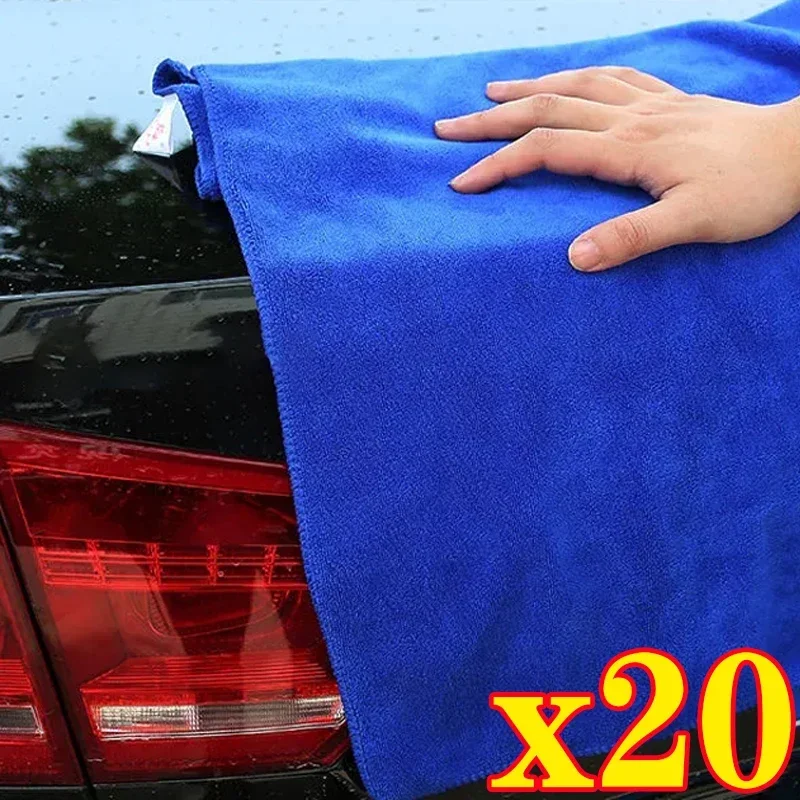 

Microfiber Towel Car Cleaning Towels Soft Drying Cloth Hemming Water Suction Rags Universal Auto Home Washing Towel Rag