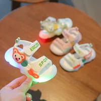 Sandalias Baby Shoes Kids Shoe 2023 Summer New LED Light Baby Walking Sandals Soft Sole Boy/girl Treasure Shoes Cartoon Sandals 1