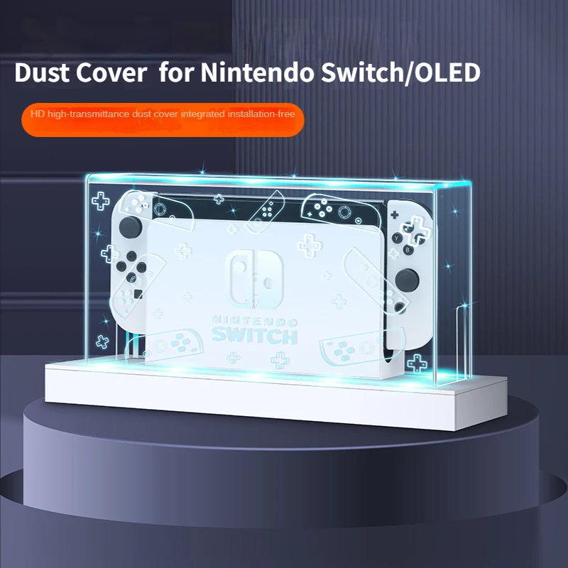 DustCoverforNintendoSwitchOLEDDustCoverLightEmittingBaseBox