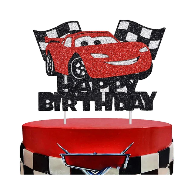 Disney mcqueen relâmpago carros bolo topper crianças meninos festa de  aniversário decoração do carro corrida tema do chuveiro do bebê decorações  do bolo brinquedos - AliExpress