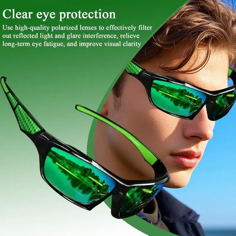 Men's Polarized Sunglasses Comprehensive Protection Sun Glasses Comfortable Fashion Shades Outdoor Sports Eyewear for Driving