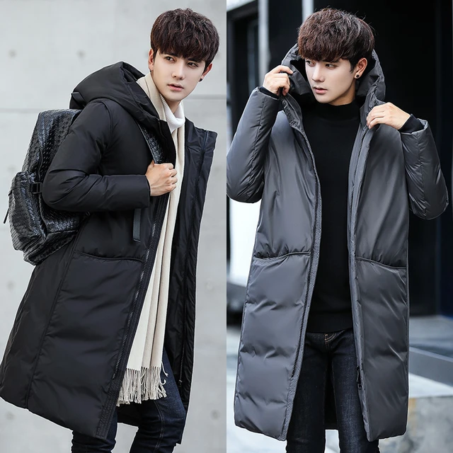 Winter New Men's Puffer Jacket 2023 Fashion Padded Thicken Men Down Jackets  Outdoor Warm Casual Coats Solid Hooded Overcoats - AliExpress