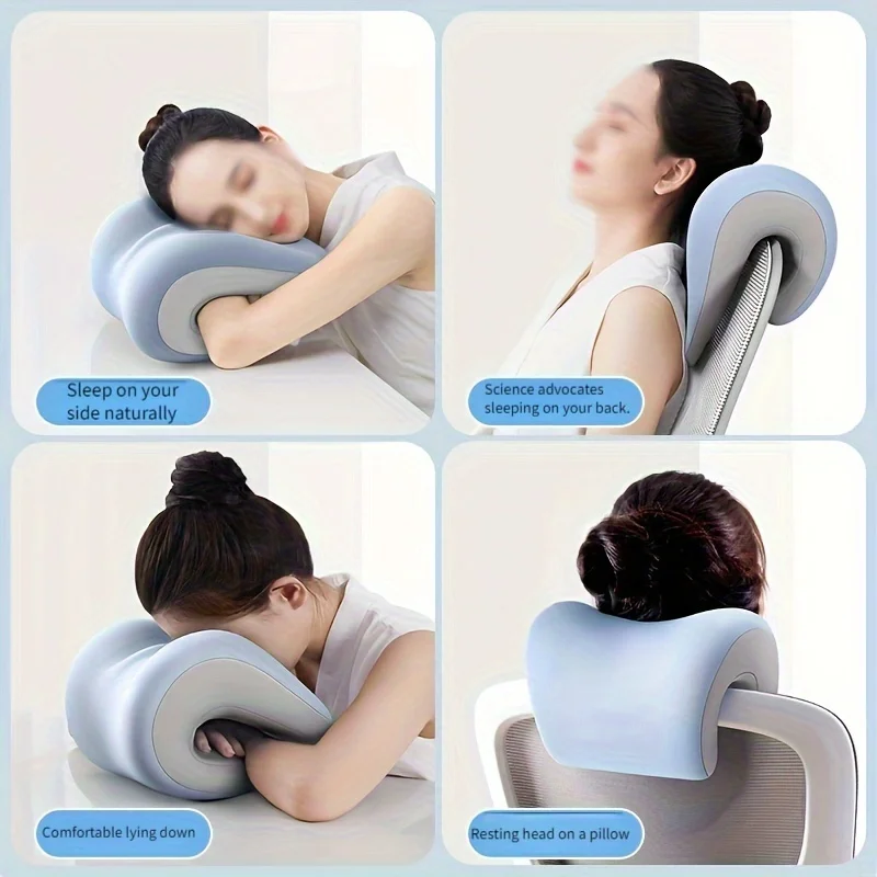 Nap Pillows for Office Work Student,Comfortable Protect Neck Noon Break Chair Headrest,Ergonomically Designed Simple Rest New