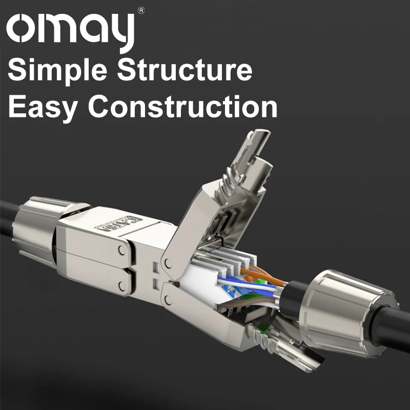 Rede Cabo Extender Junção Adaptador Caixa de Conexão Conector de Extensão Rj45 Lan Full Blindado Toolless Cat6 Cat6a Cat7 - Imagem 4