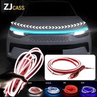 12V Car LED Daytime Running Light Scan Starting Car Hood Light Strip 1.5m/1.8m/2m/2.2m/2.4m Waterproof Auto Decorative Neon Lamp 1