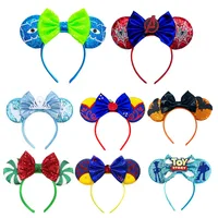 2024 Newest Mickey Mouse Ears Headband Kid Adult Festival Party Sequins Tenia HairBow Hairband Women Girl Hair Accessories Gift 1