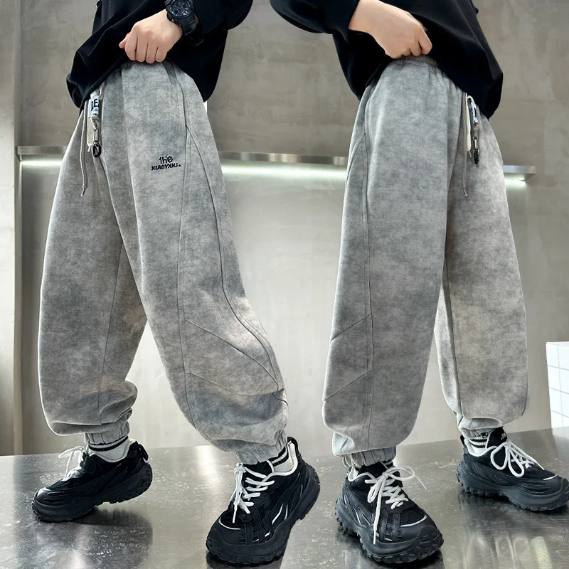 Casual Children Pants for Boys 10 to 12 Year Kids Solid Color Autumn Sweatpants Children School Sport Comfortable Trousers