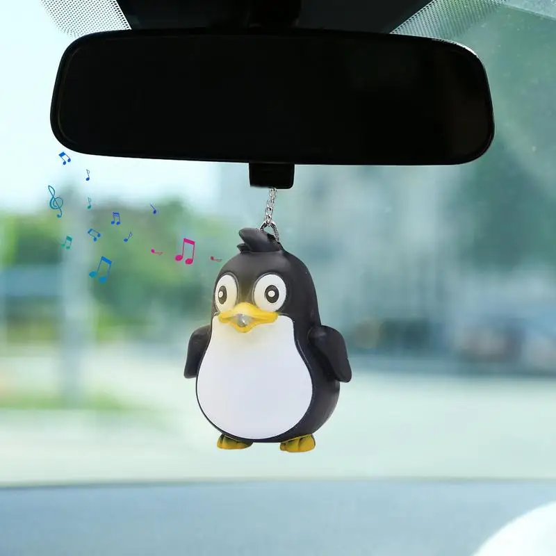 Penguin Keyring Adorable Pendant For Handbag Cute Animal Key Chain Sound Keychain With LED Bag Accessories Keychain Pendant For
