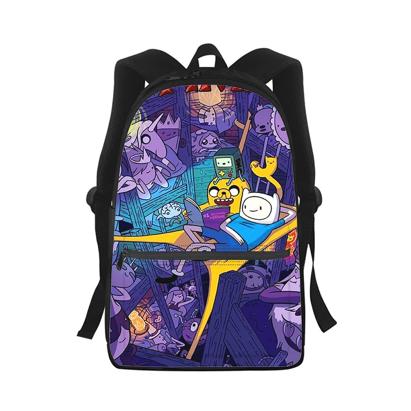 Adventure Time Men Women Backpack 3D Print Fashion Student School Bag Laptop Backpack Kids Travel Shoulder Bag