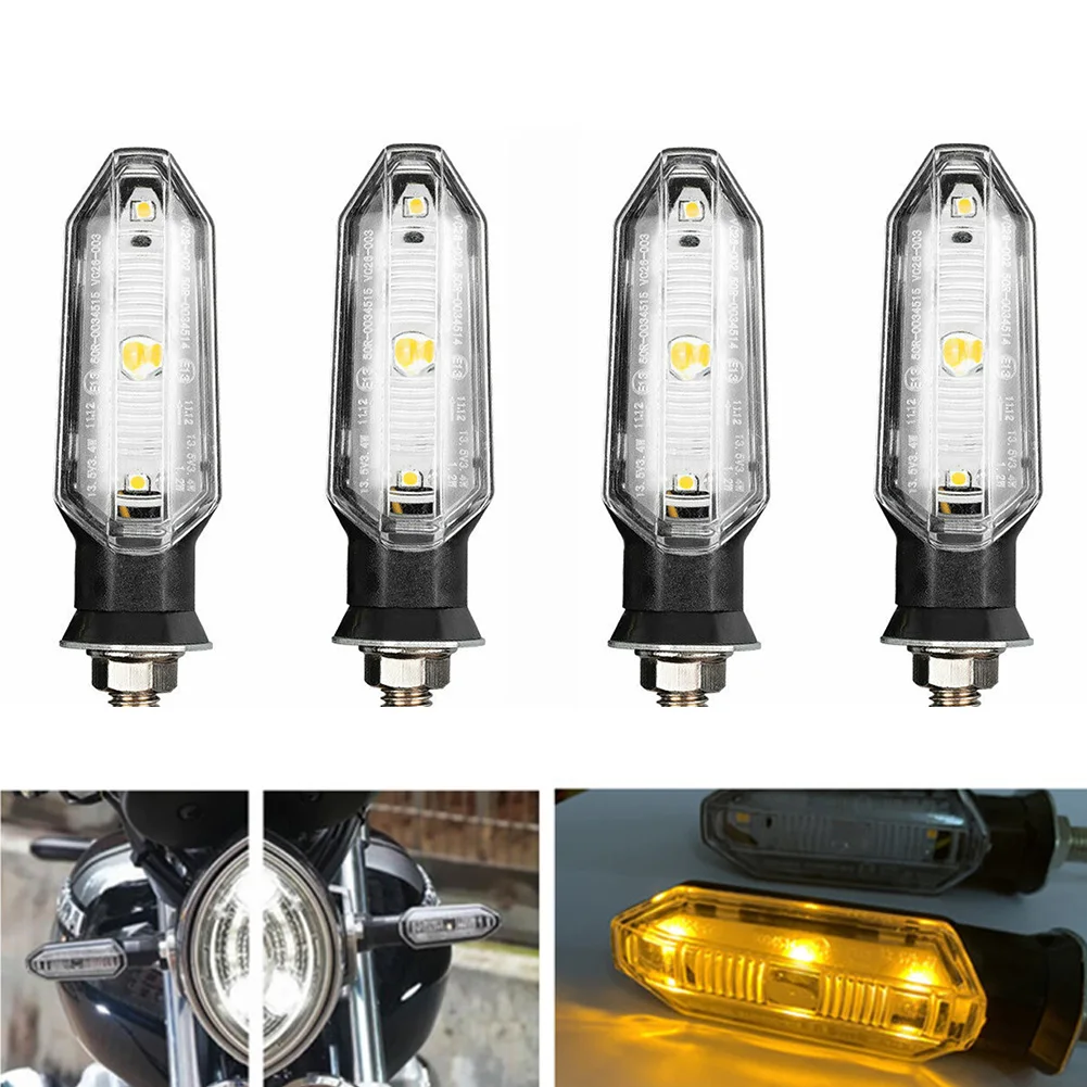 Motorfiets Richtingaanwijzers Verlichting Flasher Led Pijl Indicator Blinker Lamp Directionele Accessoires Voor Kawasaki Honda Suzuki Yamaha