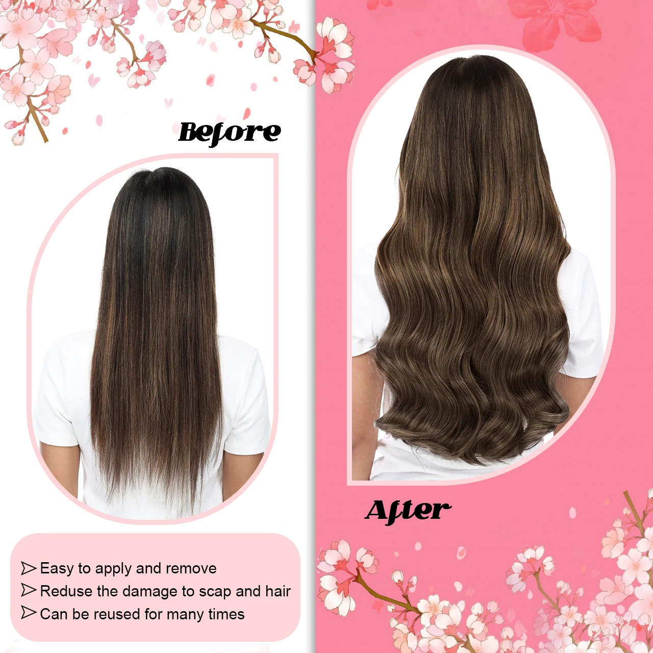 Highlight I Tips Hair Extensions Real Human Hair Ombre Color #2/8/2 Brown Human Extension I Tip Extensions