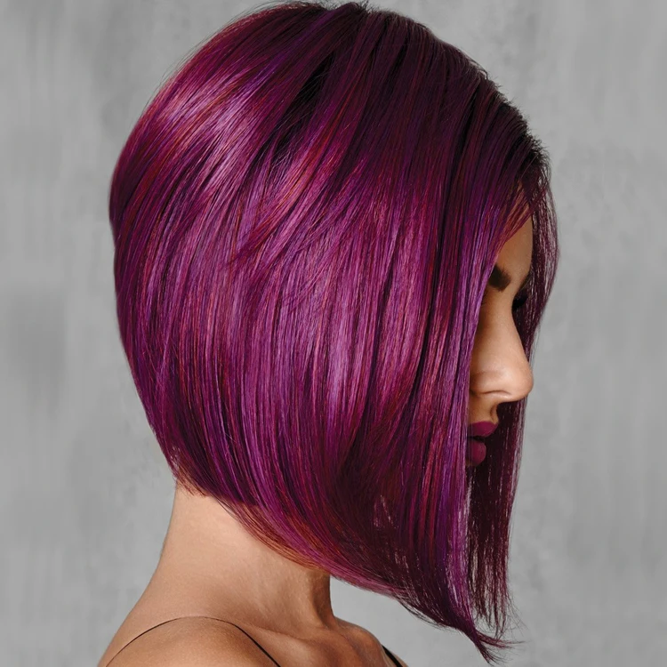 GNIMEGIL Burgundy Wig for Woman Short Haircuts Straight Hairstyle Bob Women Synthetic Wigs Ombre Color Natural Looking and Soft