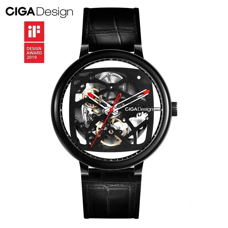 Ciga Design Skeleton Watch Men Orologi Da Polso Meccanici Automatici Cassa In Acciaio Inossidabile 316L Orologio In Cristallo Zaffiro Unisex