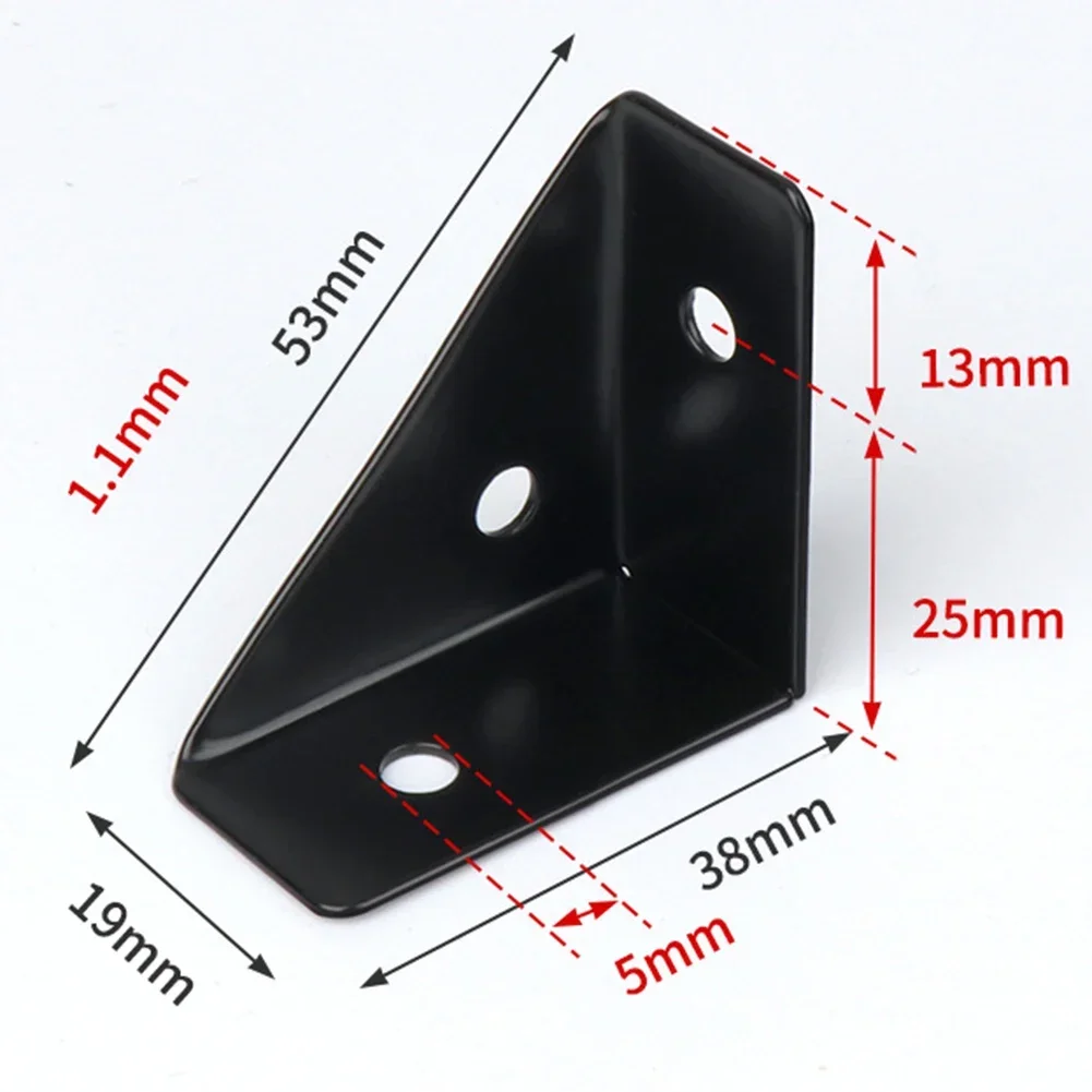 4pcs Corner Brace Fasteners Corner Support Bracket Right Angle Triangle Reinforcement Bracket For Furniture Wood Joints