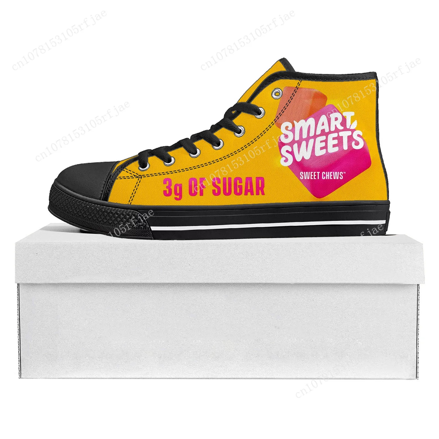 Funny Candy Food Snack High Top High Quality Sneakers Mens Womens Teenager Canvas Sneaker Custom Made Shoe Casual Couple Shoes