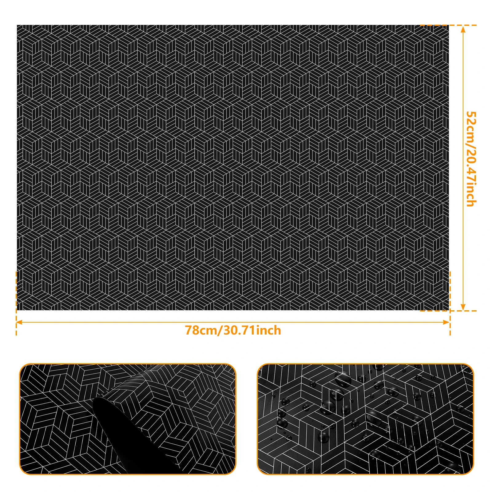 Induction Cooktop Mat Silicone Heat-resistant Table Mat Induction Cooker Covers Non-Slip Induction Cooktop Protector Mat 30×20IN
