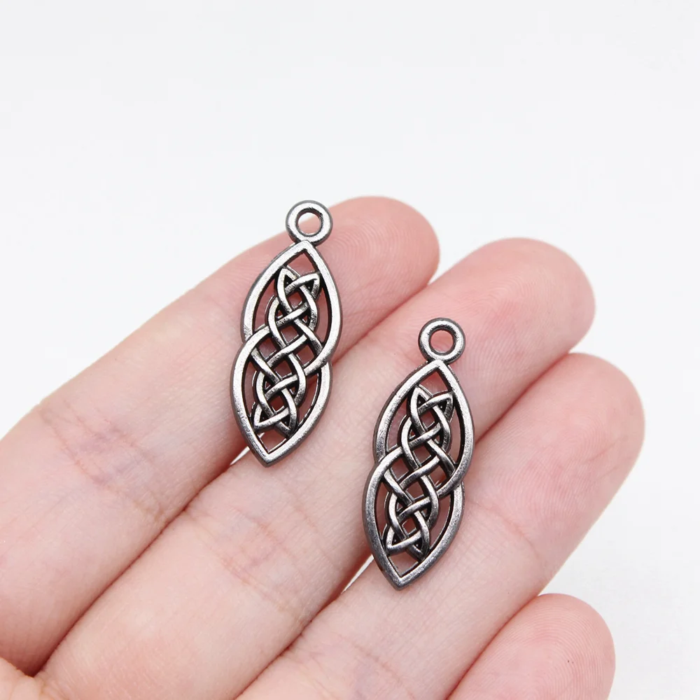 

Jewellery Triquetra Knot Charms Handmade Men Accessories 10pcs