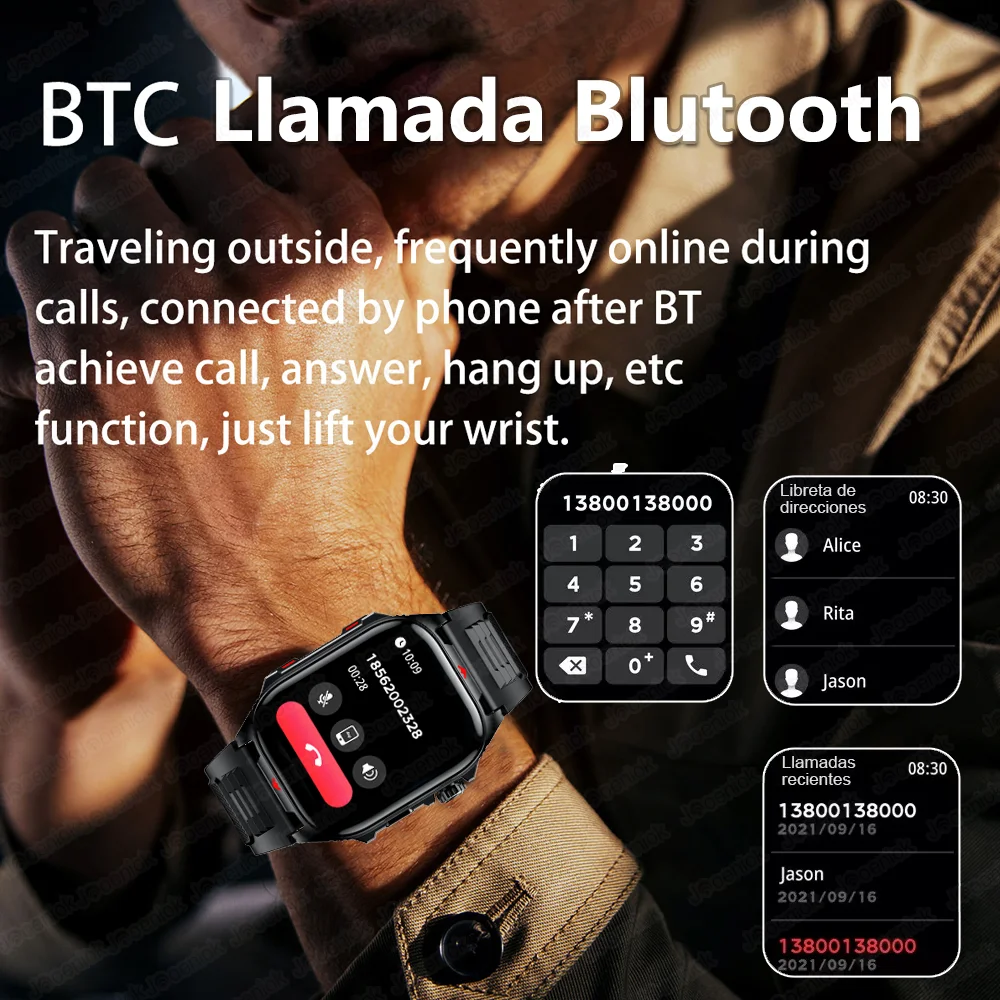 2026 New Smart Watch Waterproof Sports Fitness Watch Flashlight New Men's Smartwatches Android IOS