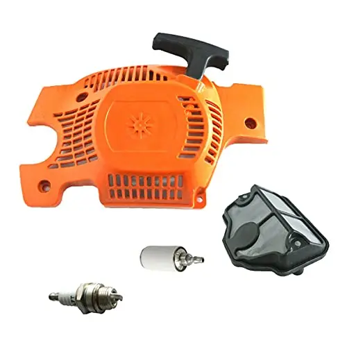 Backlash Pull Starter and Air Fuel Filter Kit Compatible with For HS 36 41 136 137 141 142 for Outdoor Equipment