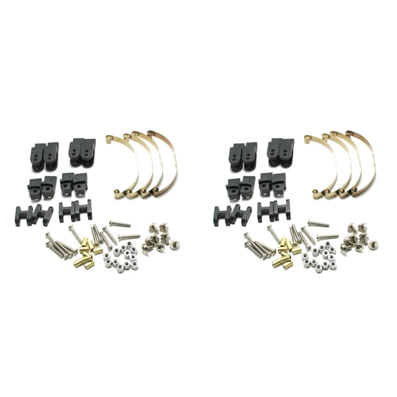 

2X стальной пружинный подвесной набор для Wpl Henglong B14 B16 B24 B36 Урал Q65 4X4 6X6 Rc Гусеничный грузовик, черный