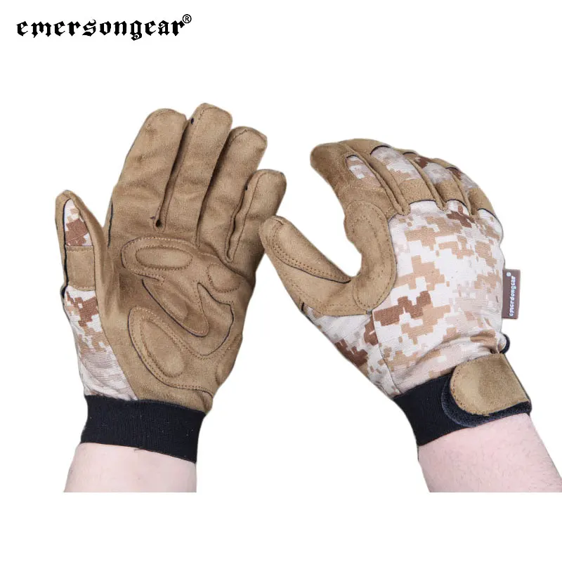 Emersongear Tactical Lightweight Camo Gloves Full Finger Combat Hand Protective Camping Fishing Hunting Hiking Outdoor AOR1