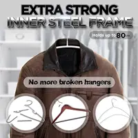 10-50 PCS Non-Slip Space Saving Clothes Hangers Durable Sturdy Contour Metal Shirt Clothes Hangers Suitable for Coat Jacket Suit 2