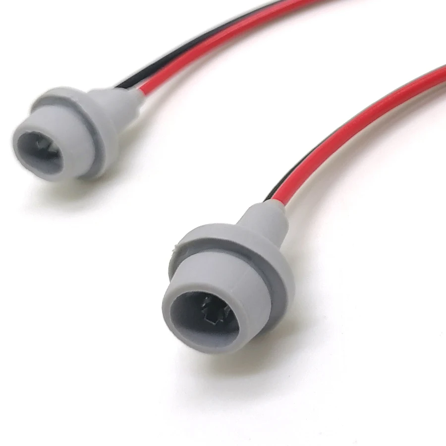 Rubber T10 W5W Lamp Base Adapter Cable 4Pcs For Car Truck Clearance Side Marker Parking Lights Bulb Holder