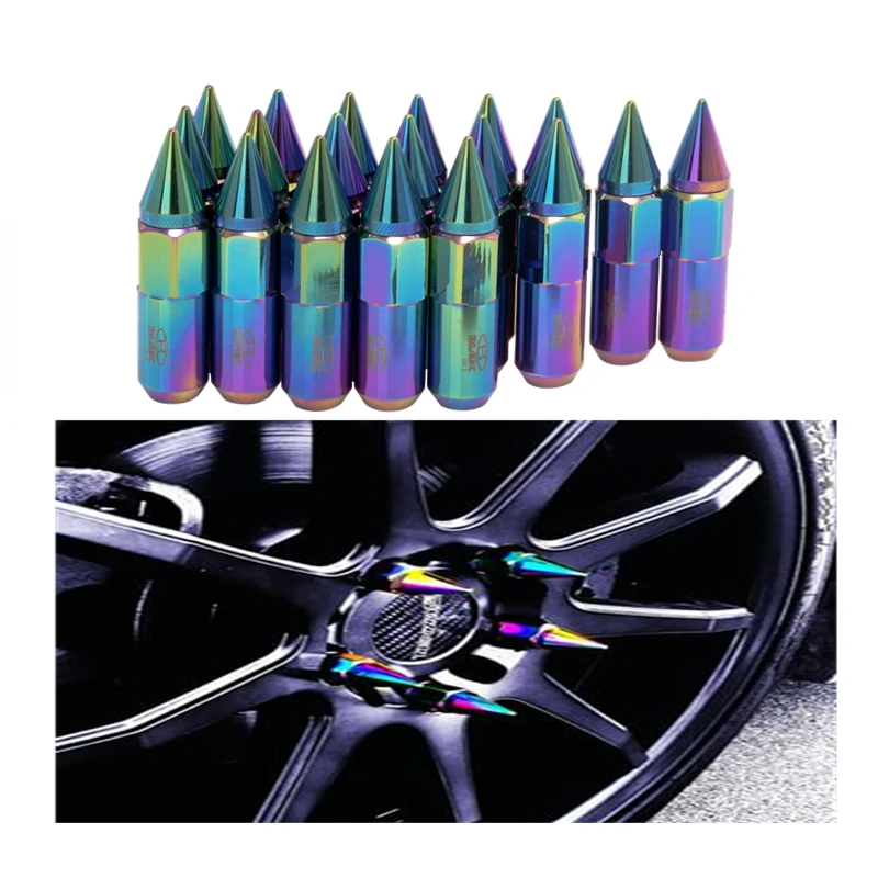 20PCS Blox M12X1.5 / M12X1.25 High Quality Aluminium Extended Tuner Wheels Rims Lug Nuts With Spike TK-550NSPK