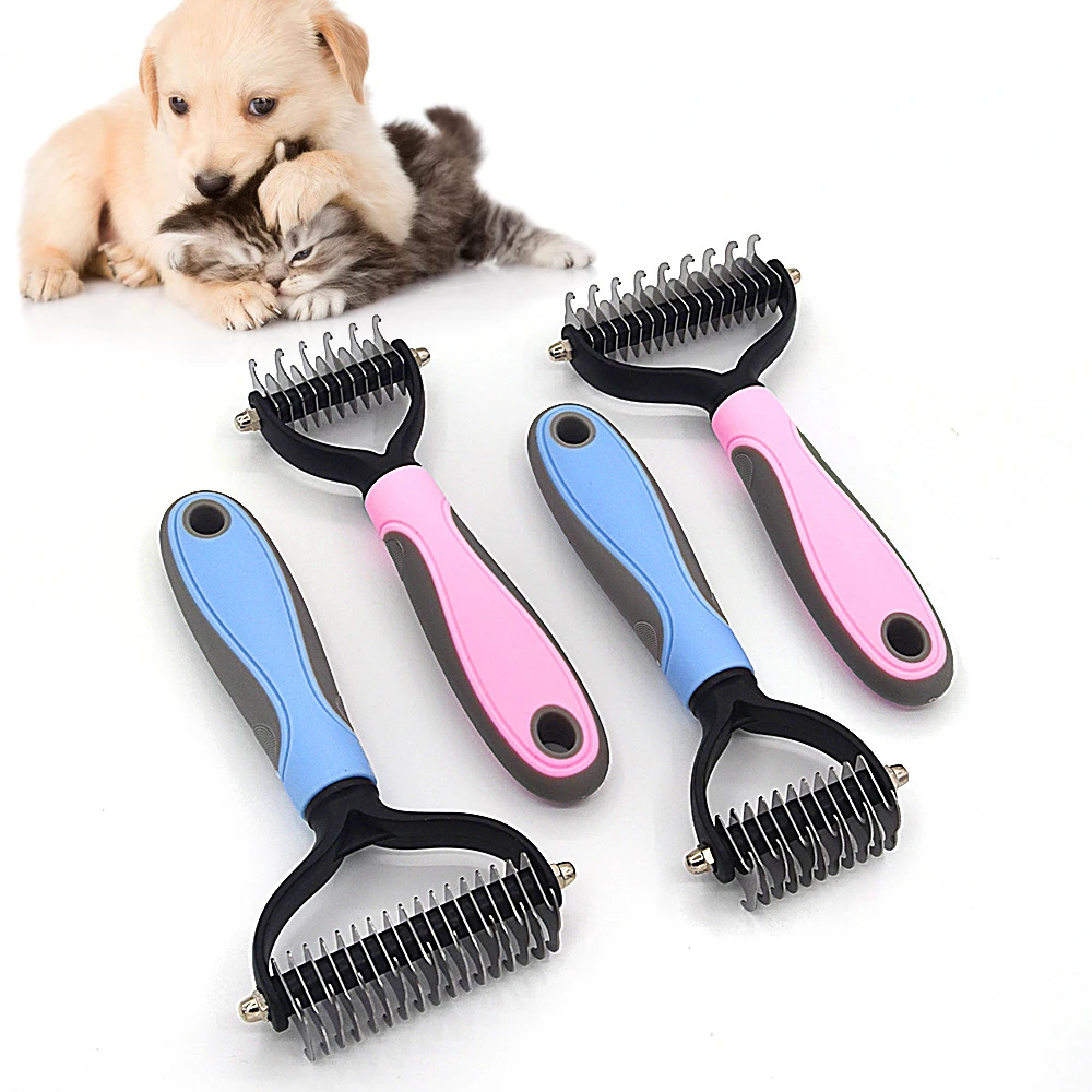 Cepillo removedor de pelo para perros y gatos, peine de aseo y cuidado de  pelo largo y corto mate, suministros para perros